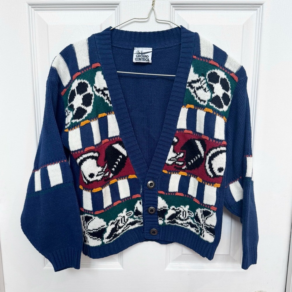 NWT Kids Sports “Ground Control” Colorful Cardigan Sz 8